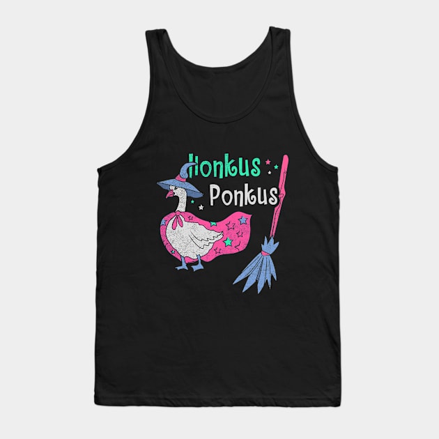 Honkus Ponkus Witches Duck Goose Game Funny Halloween Scary Quarantine Halloween Boo Halloween Party Tank Top by NickDezArts